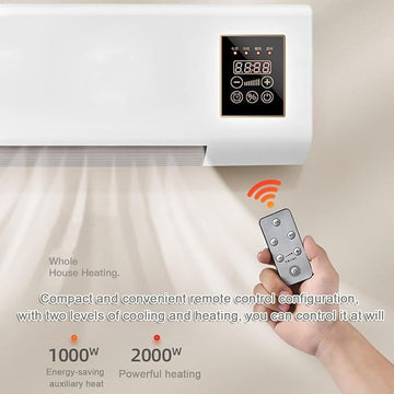 Portable Air Conditioner - 2025 New Wall Mounted Wireless Mini Cooling Unit Fan - USB Rechargeable - No Drilling Installation - Instant Cooling Table Fan - for Bedroom Kitchen Office