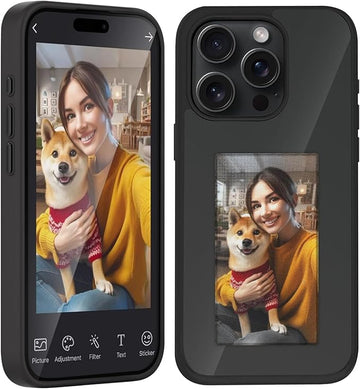 Smart NFC Ink Phone Case Compatible for iPhones, Customizable E-Ink Screen