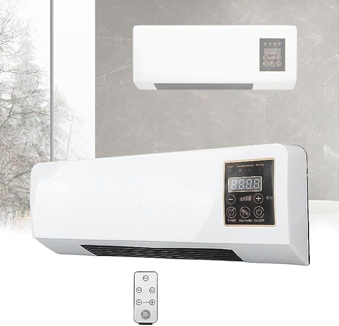 Portable Air Conditioner - 2025 New Wall Mounted Wireless Mini Cooling Unit Fan - USB Rechargeable - No Drilling Installation - Instant Cooling Table Fan - for Bedroom Kitchen Office